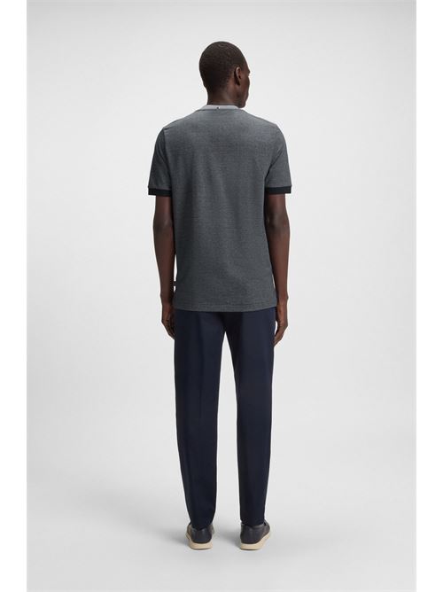 Cotton T-shirt with contrasting collar BOSS | 50536847 H-TESSLER 145 10271482.404